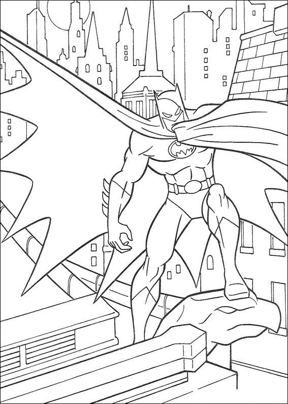 Plansa de colorat cu Batman 17 9